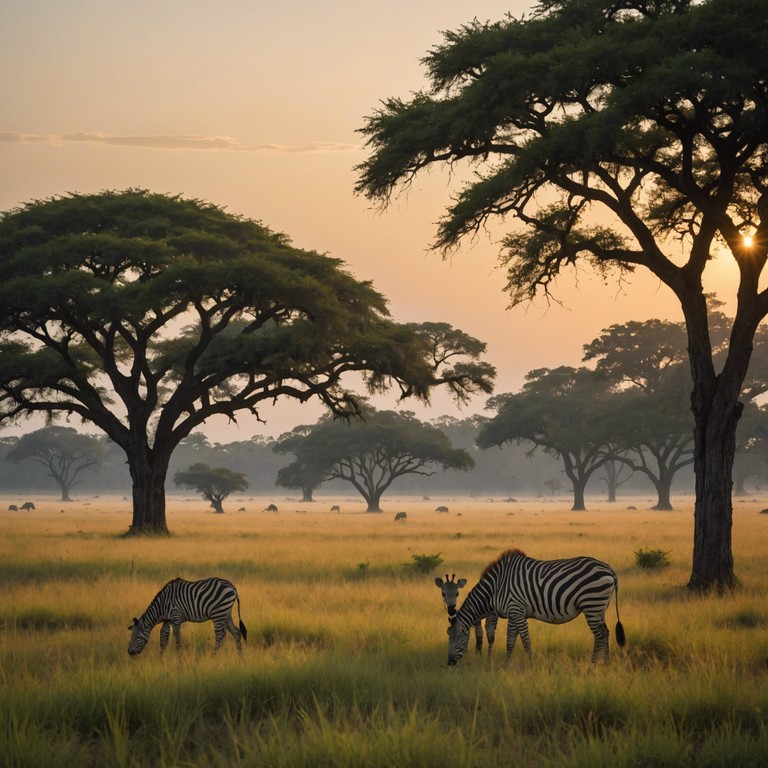 Imagine the gentle embrace of the morning light warming the savannah as soft strings blend with dynamic afrobeat rhythms, offering a calming yet invigorating experience designed to uplift and inspire the listener.