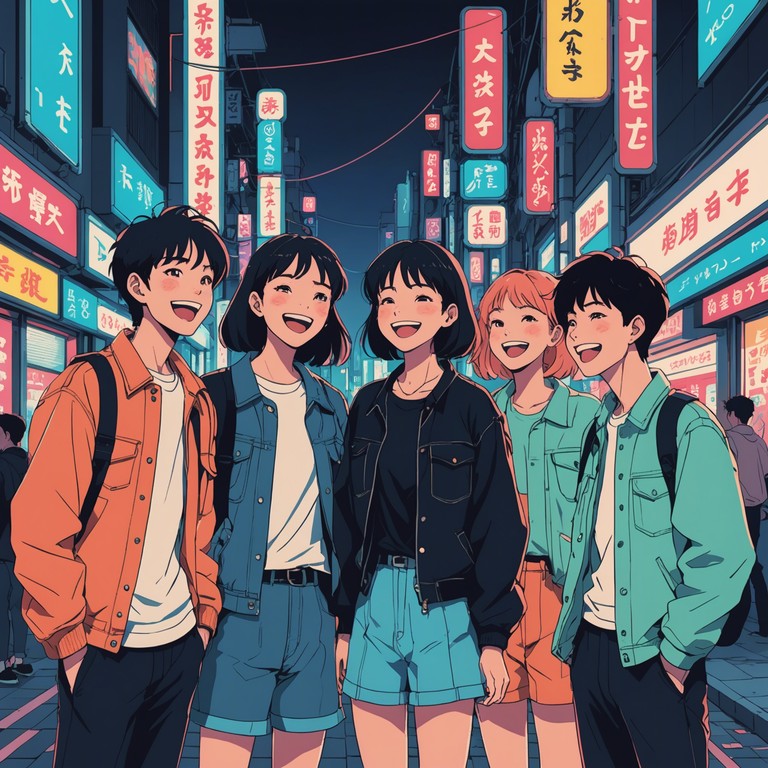 Crafting an auditory journey that mirrors the heartwarming and enthusiastic adventures of anime protagonists, 'daydreams in tokyo' uses a vibrant synth melody that complements scenes of camaraderie and vibrant city life, perfect for any animation set in a bustling, dynamic setting.