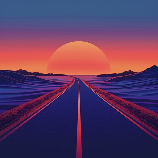 This mid-tempo instrumental captures the feeling of driving down a desert highway at sunset, with soaring electric guitar leads, steady bass, and energetic drums. The melody evokes a sense of freedom and adventure, building to an epic guitar solo that brings to mind the wide open spaces of the american southwest.