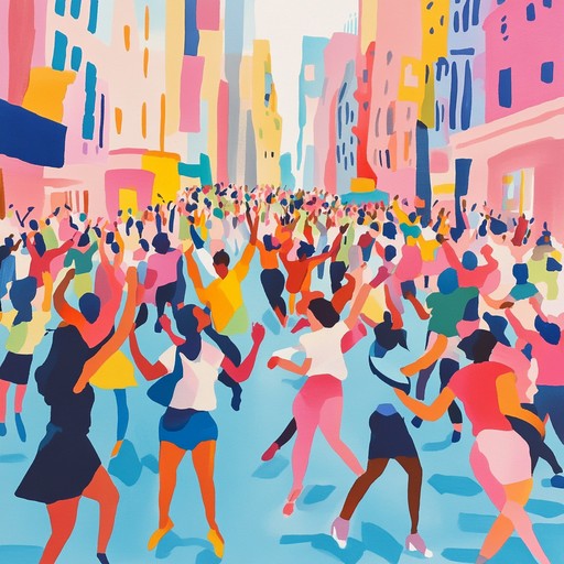 Capture the essence of a lively street festival with pulsating stomp beats, spirited handclaps, and rhythmic body percussion. The tune invites listeners to dance with relentless energy, bringing a vivid tapestry of sounds alive with each beat.