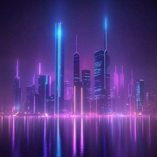 Immerse yourself in a symphonic journey blending retro synths with modern electronic beats, evoking vivid visions of neon lights and urban nightscapes.