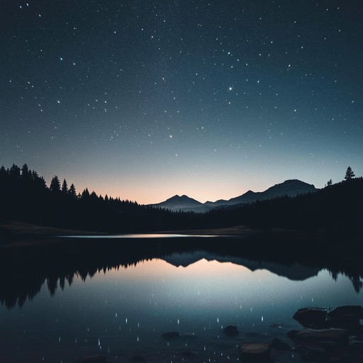 An instrumental piece weaving gentle piano chords and soothing strings, creating a serene yet dramatic atmosphere reminiscent of a calm night under the stars