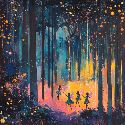 An orchestral piece that takes listeners on a whimsical journey through an enchanting forest, where faeries throw a magical celebration. Light, playful melodies blend with lively rhythms, creating a sense of wonder and joy as various orchestral instruments mimic the sounds of nature and mythical creatures.