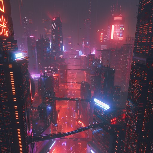 Embark on a high energy ride through futuristic cityscapes, where pulsating synths and powerful electronic beats create an adrenaline fueled journey. Experience the convergence of human and machine emotions in a sonic tapestry that captures the essence of a neon lit metropolis. Perfect for capturing the intensity and euphoria of a cyberpunk world.