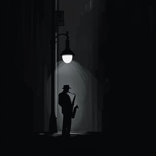 This instrumental swing composition weaves jittery melodies and syncopated rhythms to portray the unease of sleepless urban nights. The energetic yet unsettling saxophone mimics the heartbeat of a restless soul wandering shadowy streets.