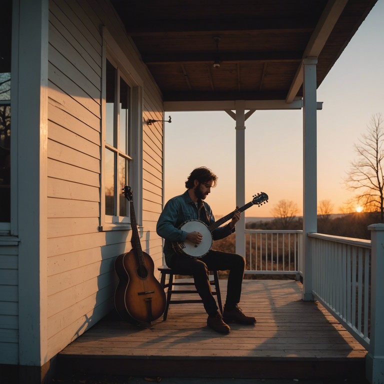 A nostalgic and introspective bluegrass song that captures the essence of reflection and past memories through a deeply emotional melody played primarily on a banjo. The composition weaves between soft, heartfelt plucks and expressive, somber strums, evoking images of forgotten places and times gone by.