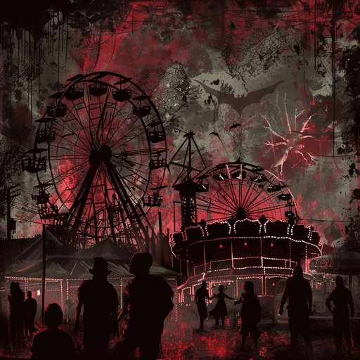 An eerie and unsettling journey through an abandoned carnival, where distorted melodies and haunting sound effects create a nightmarish atmosphere. The music features warped calliope tunes, creepy laughter, and dissonant chords that evoke a sense of dread and unease.