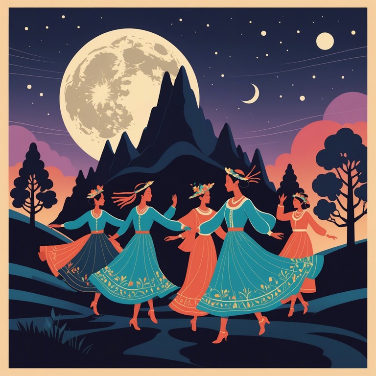 Blending enchanted klezmer motifs with the surreal qualities of psychedelic music, this piece will transport listeners to a fantastical gathering under the full moon, where melodies swirl in a captivating dance of joy and mystery.