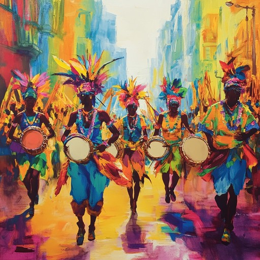 An energetic instrumental samba piece that captures the vibrant spirit of brazilian celebrations, blending traditional rhythms with lively melodies to evoke happiness and festivity.