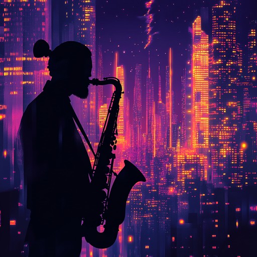 An energetic instrumental combining smooth saxophone melodies with pulsating house rhythms, capturing the vibrant ambiance of a late night urban lounge.