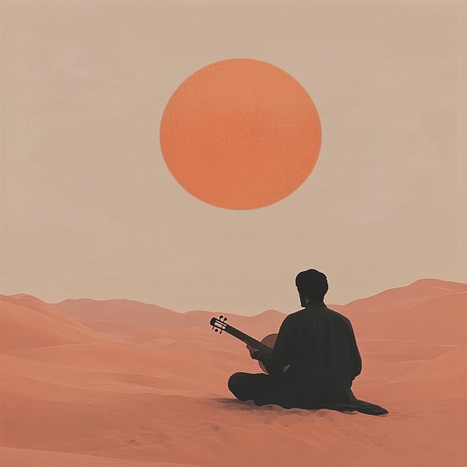 Evoking the melancholic yet beautiful essence of sunsets over vast deserts, this instrumental piece blends traditional middle eastern tonality with modern production techniques, creating a reflective and nostalgic atmosphere. Delicate instruments weave through expressive melodies that embody the region's timeless mystique.