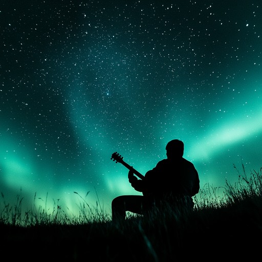 An instrumental symphonic rock piece blending serene orchestral elements with mellow electric guitar harmonies, evoking the peacefulness of a starlit night.