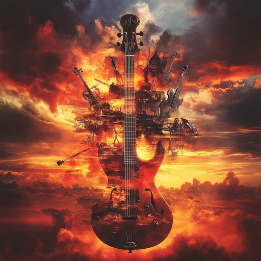 A high energy instrumental that fuses lush orchestral arrangements with vigorous rock elements, embodying the spirit of embarking on an exciting new journey at the break of dawn.