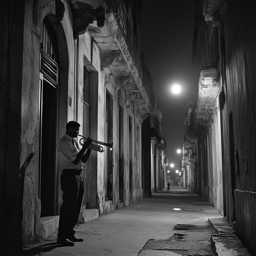 This instrumental piece captures the bittersweet feeling of wandering through deserted cuban streets at midnight, with heartfelt melodies and slow, rhythmic mambo beats conveying a deep sense of nostalgia and longing.