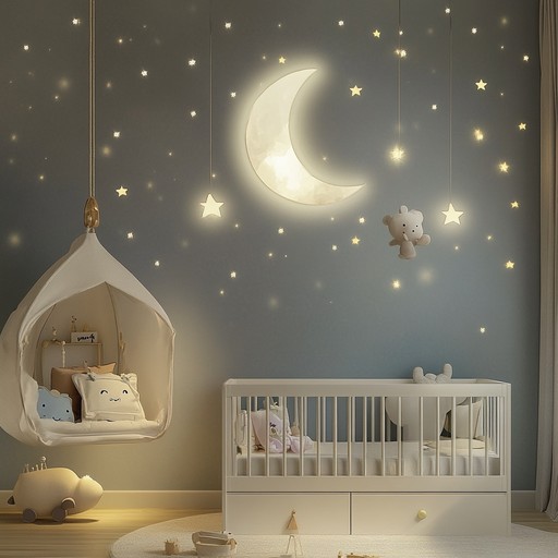 A tender and gentle instrumental lullaby designed to evoke the quiet beauty of a starlit night, providing a tranquil atmosphere ideal for babies to fall asleep peacefully. Crafted with calming and soothing musical elements to help little ones drift off.