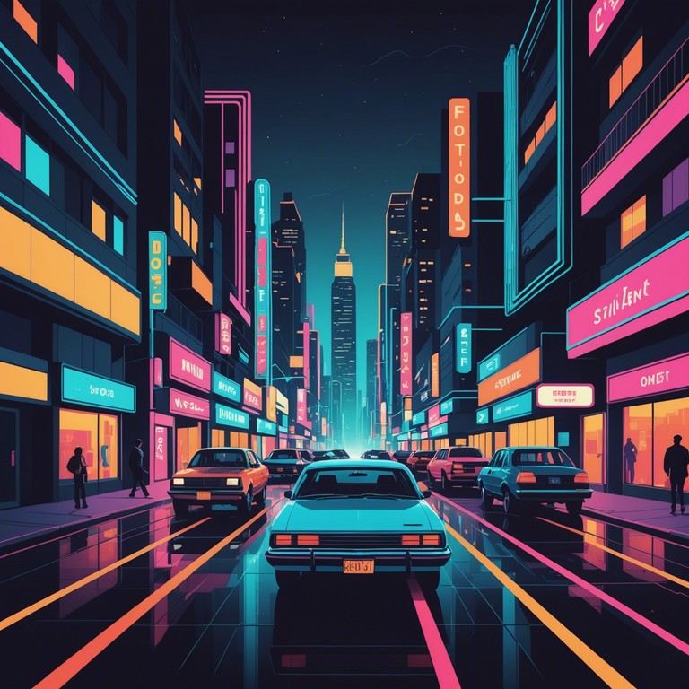 An instrumental track that encapsulates the essence of a lively city nightlife with energetic beats and a nostalgic aura, creating a soundscape perfect for night owls looking to groove to the rhythm of the streets under neon lights.