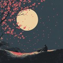 soft melodies embracing serene moments under moonlit sakura trees