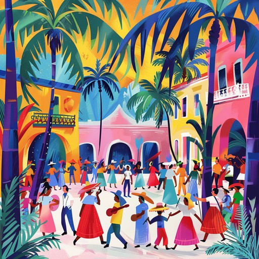 Infused with vibrant percussion and uplifting melodies, this instrumental cumbia piece radiates warmth and optimism, capturing the essence of a sunlit fiesta. The sounds of maracas, congas, and a driving bass line create an irresistible urge to dance, transporting listeners to a festive gathering in a tropical paradise. Perfect for lifting spirits and celebrating life.