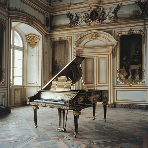 Lush harpsichord textures intertwine with gentle strings, evoking a sense of longing for a bygone era, blending classical baroque elements with a wistful, reflective feel