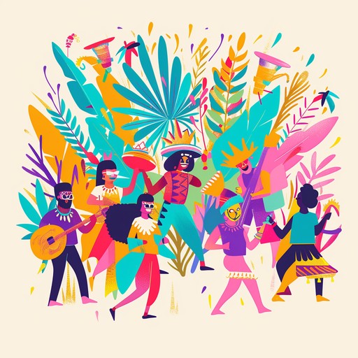 Dive into a vibrant, high energy latin jazz composition that invokes the excitement of a midnight carnival. Pulsating rhythms, invigorating brass sections, and spirited piano solos create an infectious groove, ensuring an unforgettable auditory experience.