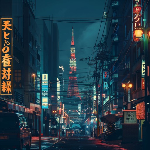 A vibrant and energetic instrumental jpop track that captures the excitement and fast-paced life of tokyo at night. The song features a catchy melody played on synthesizers, accompanied by punchy electronic drums and basslines. The arrangement incorporates elements of modern electronic dance music, such as filtered sweeps and glitchy effects, while still maintaining the core essence of jpop. The track builds up to a euphoric chorus, evoking images of neon lights, crowded streets, and the bustling nightlife of japan's capital city.