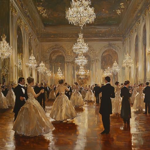 This instrumental track combines the refined elegance of baroque music with an exciting, danceable rhythm. Harpsichord melodies intertwine with vibrant string sections, creating a lively and regal atmosphere perfect for celebrations or grand entrances. The dynamic shifts and intricate counterpoints evoke a sense of exhilaration and splendor, transporting listeners to a royal ballroom.