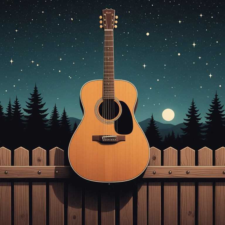 A gentle acoustic composition highlights the soothing calmness of a clear night, where each strum on the guitar strings brings a sense of calm and introspection amid the soft whispers of nature.