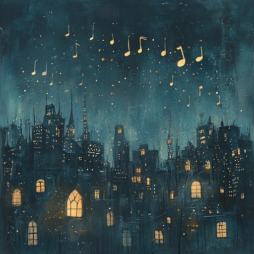 An instrumental piece combining mystical jazz elements with house beats, painting a sonic picture of urban nights filled with magic