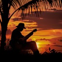 relaxing guitar with soft, rhythmic bossa nova overtones