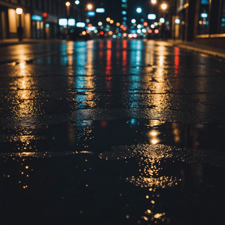 As you listen to this track, imagine a calm, solitary figure walking the wet city streets, wrapped in the glow of neon lights from distant buildings, finding comfort in the quiet and the rhythm of soft, jazzy lofi beats.