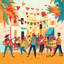 bright mambo tune inspiring joyful dancing under tropical sun