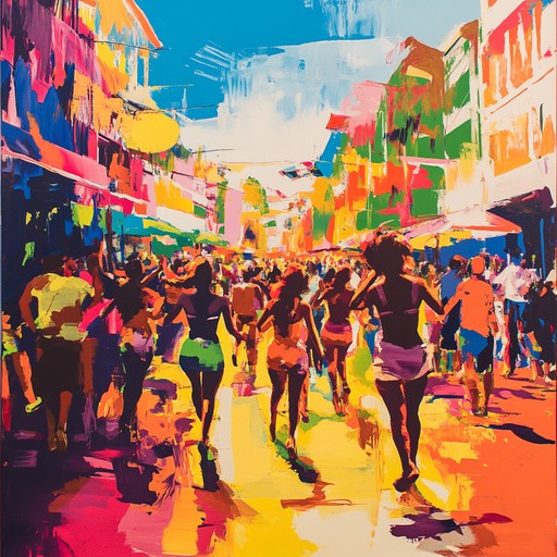 A bright and cheerful instrumental piece that captures the essence of a lively carnival with uplifting samba rhythms, festive melodies, and vibrant energy. The music evokes images of colorful parades, dancing crowds, and a joyful atmosphere under a sunny sky