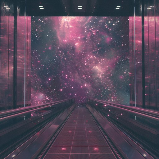 Imagine yourself stepping into a sleek, futuristic elevator that transports you through the cosmos. As the doors close, a pulsating bassline kicks in, accompanied by shimmering synths and otherworldly sound effects. The melody is both nostalgic and forward-thinking, blending retro-futuristic elements with modern production techniques. As the track progresses, layers of lush pads and arpeggiated leads weave in and out, creating a sense of movement and exploration. The overall vibe is cool, relaxed, and slightly surreal, as if you're gliding through an alternate dimension where time and space have no meaning.