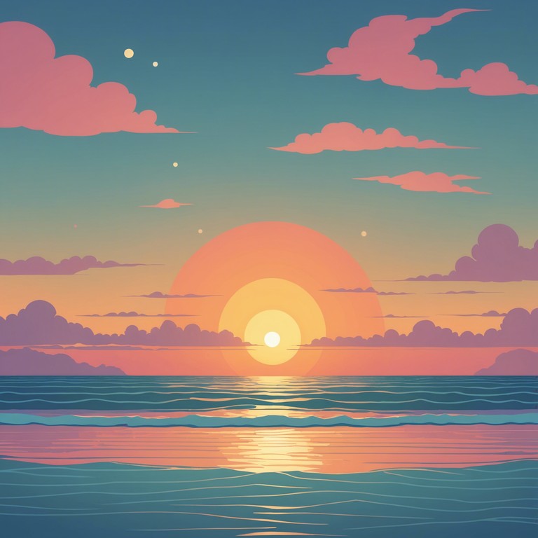 This track features a mellow guitar rhythm with gentle beats that simulate the relaxing experience of a cool evening breeze during sunset. It's designed to unwind and soothe the listener with a blend of soft grooves and uplifting harmonies.