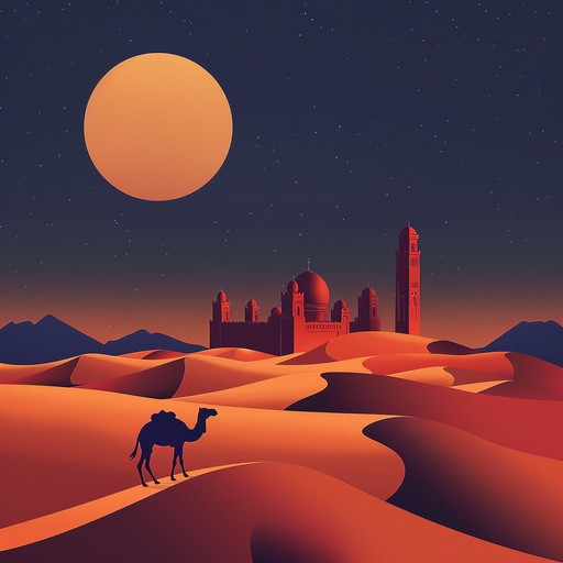 Transport the listeners to a serene arabian desert under a starlit sky with melodious tunes mimicking the gentle night winds and mystical sands.