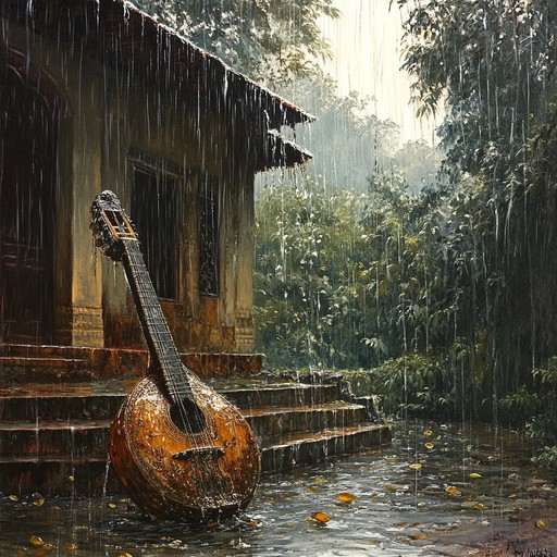 A reflective track that weaves the melodic beauty of the sitar with the rhythm of the tabla, painting the picture of a rain soaked indian landscape. The instrumental composition brings forward a deep sense of longing and nostalgia, as if revisiting a cherished memory.