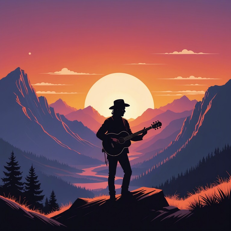 Immerse yourself in the uplifting harmony of a banjo echoing through the mountains, crafting a soundtrack for a hopeful ascent to the summit.