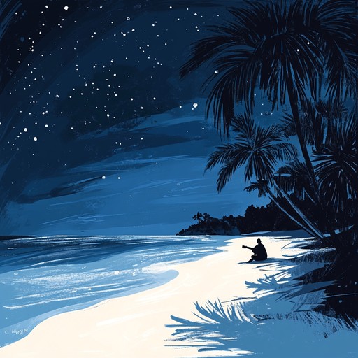 An instrumental rumba piece that captures the tranquility of a serene night under the stars, blending soft percussion with melodic guitar to evoke images of gentle breezes and calm seas.