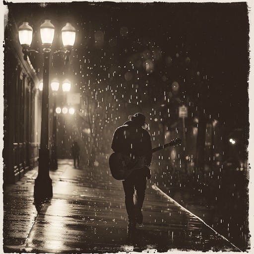 This track features a delicate guitar melody, reminiscent of the wistful ballads from the 1950s. The soft strumming and subtle finger picking create an atmosphere of tender sadness, bringing to mind images of lost love and faded memories. With a gentle dynamic that ebbs and flows like quiet nostalgia, it swathes listeners in a reflective mist of sentiment.