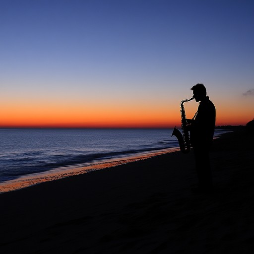 Imagine a solo saxophonist under a twilight sky, the soft whispers of the saxophone blending with the gentle rustling of the leaves and the distant echo of the sea, crafting a serenade that speaks directly to the soul, evoking a feeling of solitude yet connectedness with nature.