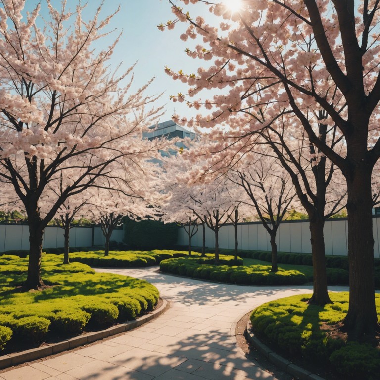 This instrumental track encapsulates the journey of self discovery and reminiscence experienced by an anime character wandering through a cherry blossom garden as the sun sets. The melody is contemplative and emotional, capturing both the beauty of fleeting moments and the nostalgia of past memories.