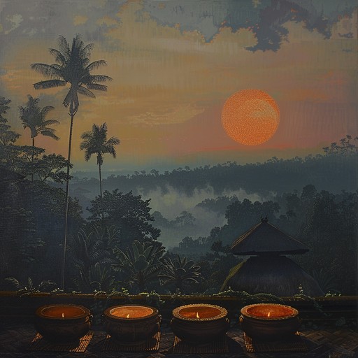 Experience the merging of pulsating deep gamelan with rhythmic soulful beats, crafting an immersive soundscape that paints a serene sunset. Ethnic textures intertwine with modern rhythmic pulses, creating a lull of tranquility and warmth.