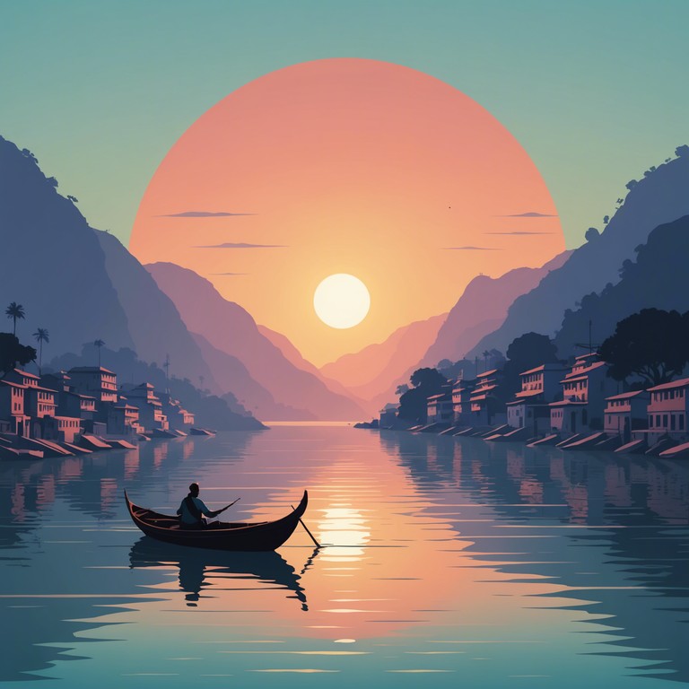 This piece captures the essence of a peaceful morning by the ganges, where the soft sounds of water blend with traditional hindustani melodies to evoke a sense of serenity and reflection. The composition is designed to transport the listener to the tranquil banks of this sacred river, using delicate musical phrases that mirror the gentle flow of water and the quiet ambiance of dawn.