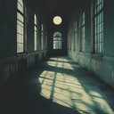 an eerie neoclassical piece echoing through abandoned, moonlit halls.