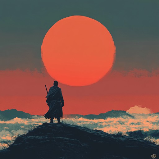 Perfect for providing the musical backdrop for tales of heroes and legends, this composition embodies the spirit of courage and the thrill of adventure. It musically transports listeners directly into the heart of a climactic battle or a momentous journey.