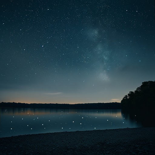 This calm r&b track uses gentle electric piano and smooth rhythms to evoke a scene of peaceful reflection by the lake under the moonlight, perfect for serene moments or winding down after a busy day.