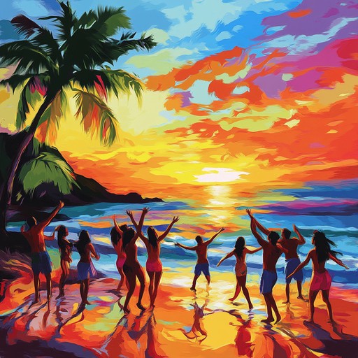 A lively instrumental track that blends euphoric rhythms with the sultry sounds of reggaeton, evoking a sunset dance party on a caribbean beach. The pulsating drum beats combined with rhythmic guitars and brass create an energizing and uplifting atmosphere, perfect for summer. Close your eyes and let the music transport you to a place where the sun meets the sea, and the dancefloor is lit up with vibrant colors and joyous moves.