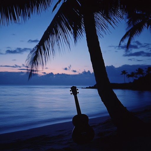 Emphasize on the gentle strums of a ukulele harmonizing with the rhythmic sound of the ocean, this alternative version delves deeper into the feelings of solitude and introspection the music stirs, creating a more profound connection to the serene beauty of nature.