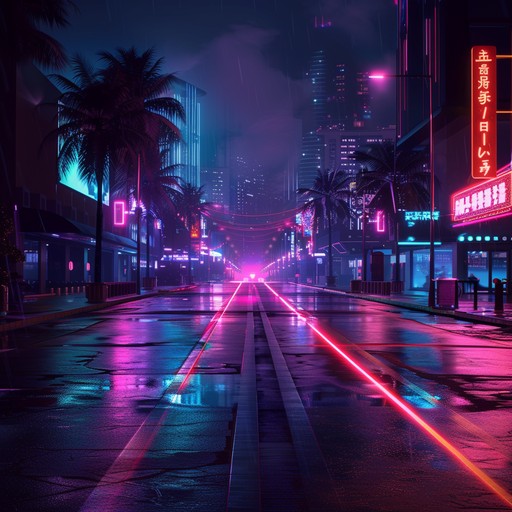 This dreamy and immersive synthpop track evokes the feeling of driving through a neon-lit cityscape at night. Lush, layered synthesizers create a pulsing, hypnotic rhythm that gradually builds in intensity, while shimmering arpeggios and ethereal pads drift in and out, adding an air of mystery and nostalgia. The song's structure ebbs and flows, with moments of calm giving way to soaring, emotive crescendos.