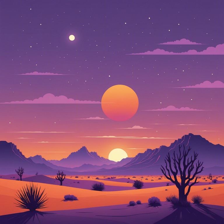 Experience a soothing, calm evening in an imagined desert where the whispering winds carry the mellow tunes of ethnic flutes creating a meditative atmosphere perfect for relaxation and introspection.